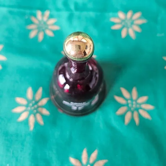 Vintage Coca-Cola Advertising, Red and Gold Glass Bell - Picture 2 of 5